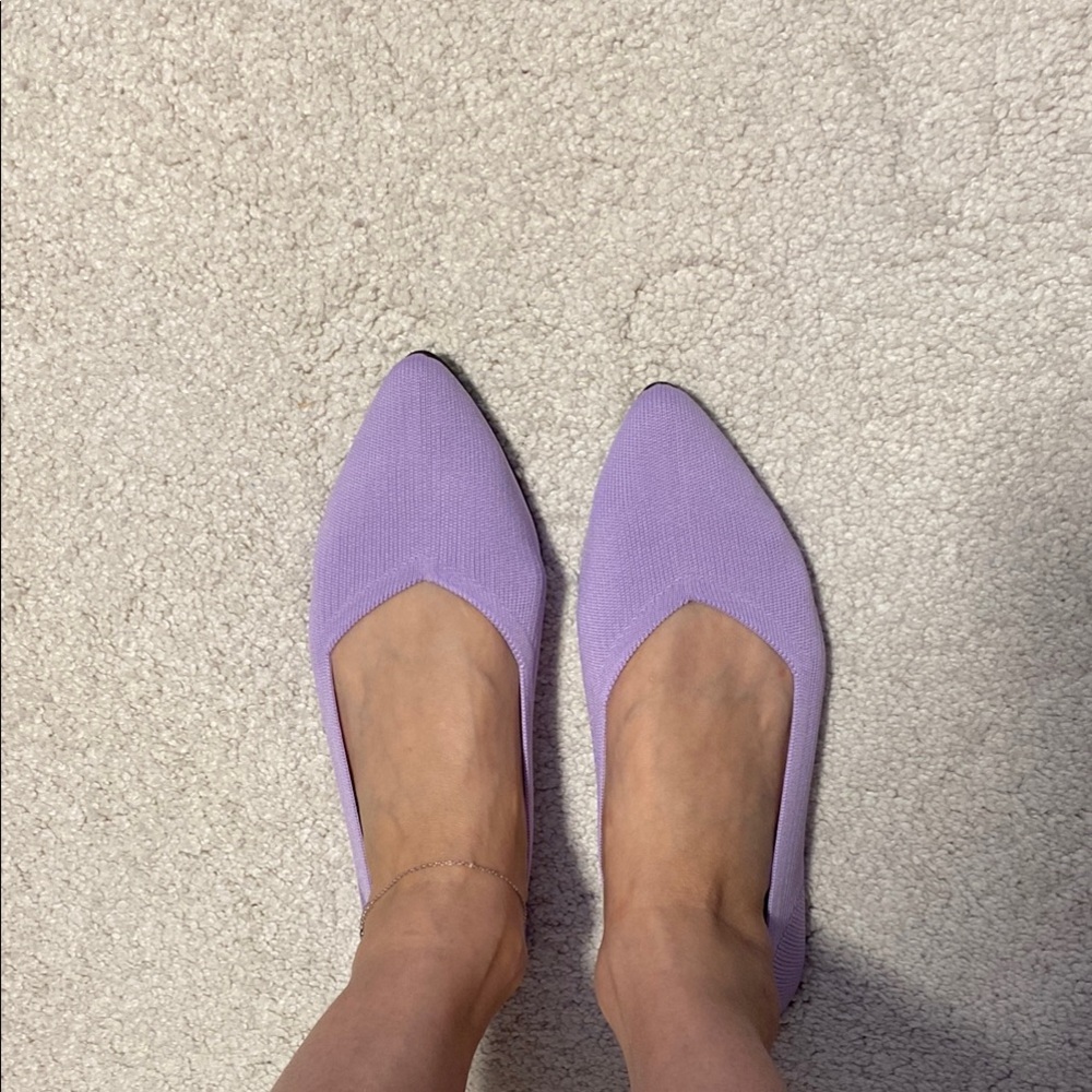 MIA Purple Ballet Flats Suede-Like Slip-On